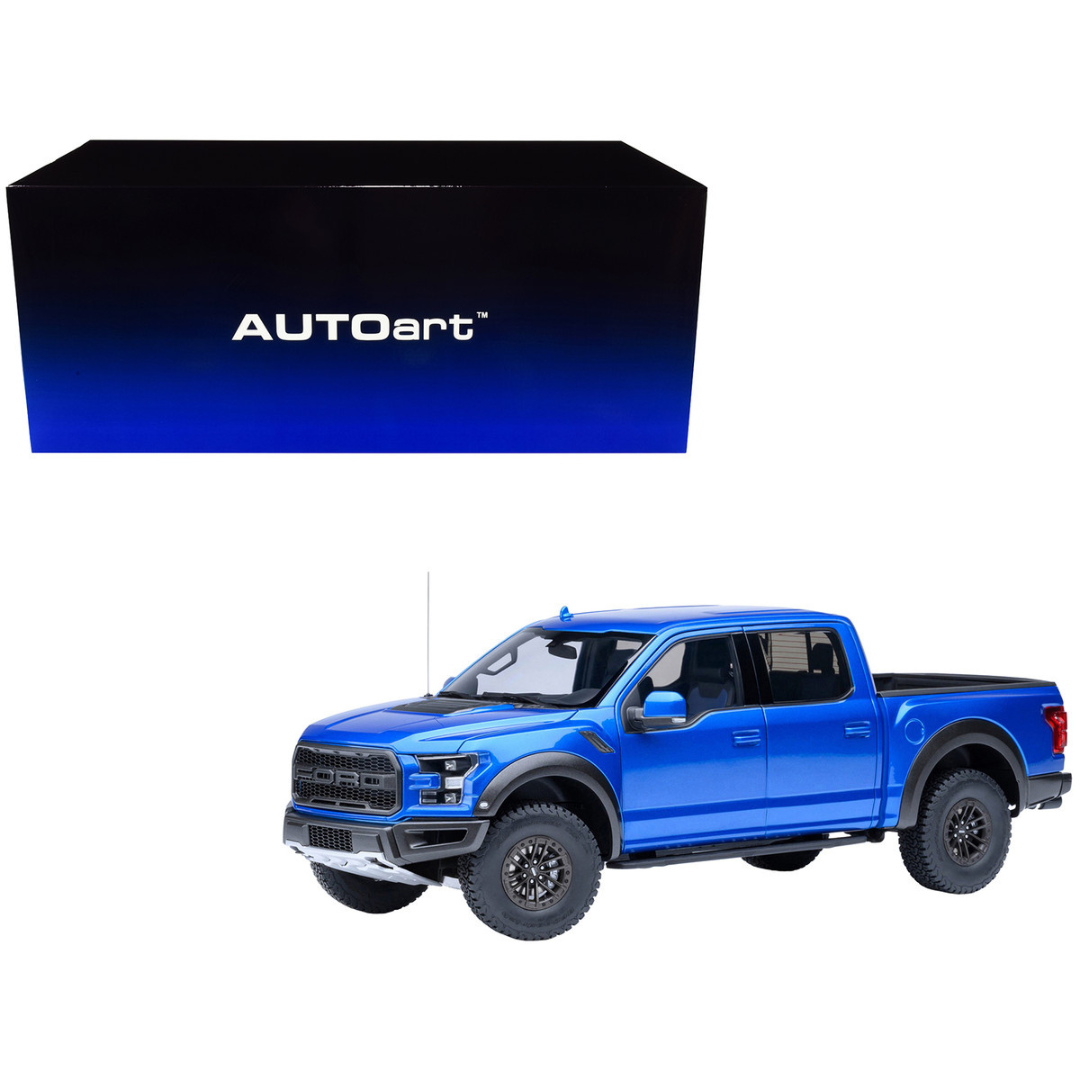 2019 Ford F-150 Raptor Pickup Truck Velocity Blue 1/18 Model Car