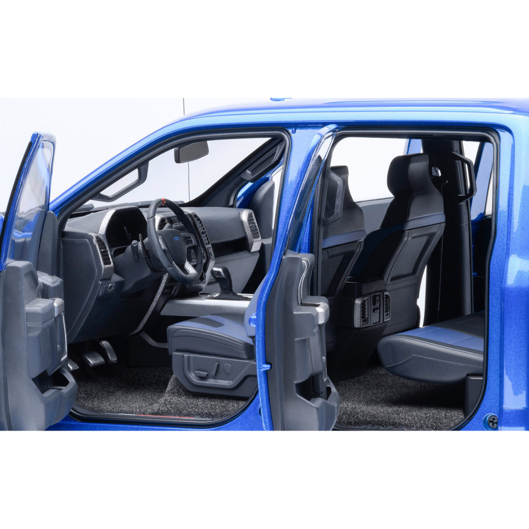 2019 Ford F-150 Raptor Pickup Truck Velocity Blue 1/18 Model Car