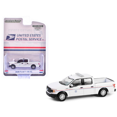 2020 Ford F-150 XL Pickup Truck "United States Postal Service (USPS) Postal Police" White with Red and Blue Stripes "Hobby Exclusive" Series 1/64 Diecast Model Car