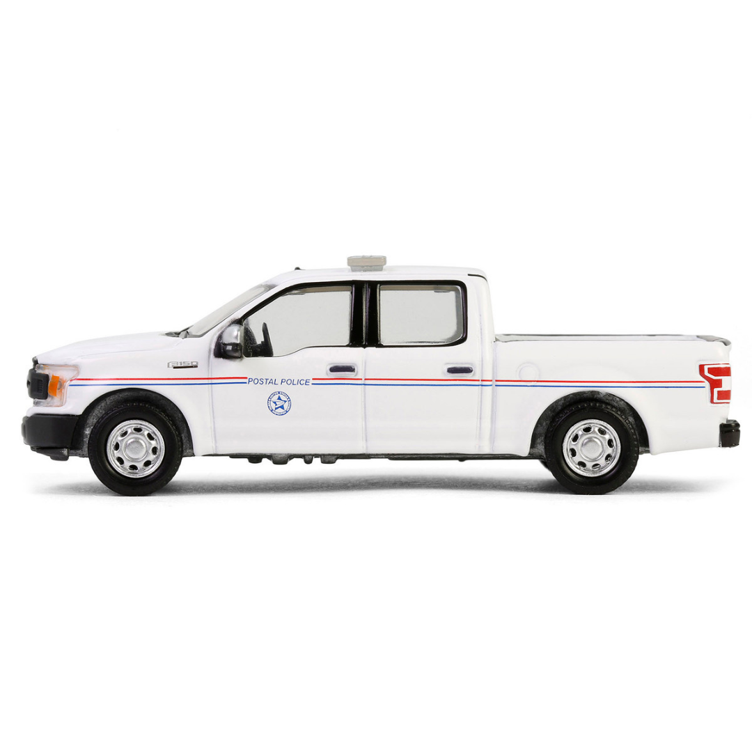 2020 Ford F-150 XL Pickup Truck "United States Postal Service (USPS) Postal Police" White with Red and Blue Stripes "Hobby Exclusive" Series 1/64 Diecast Model Car