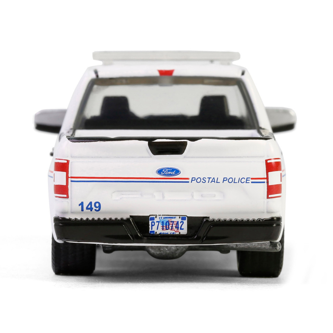 2020 Ford F-150 XL Pickup Truck "United States Postal Service (USPS) Postal Police" White with Red and Blue Stripes "Hobby Exclusive" Series 1/64 Diecast Model Car