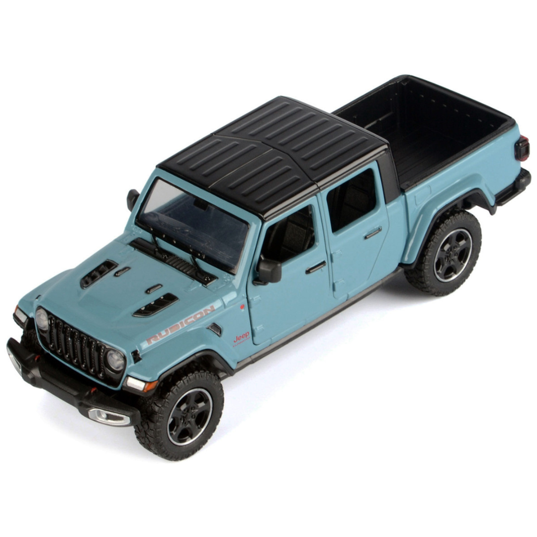 2021 Jeep Gladiator Rubicon (Closed Top) Pickup Truck Blue with Black Top 1/27 Diecast Model Car