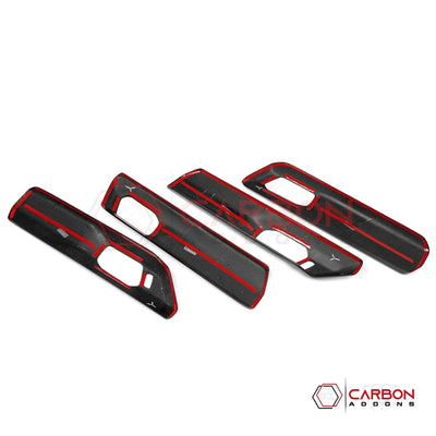 Real Carbon Fiber Door Handle Panel Trim Covers for 2021+ Ford Bronco | 2-Door & 4-Door