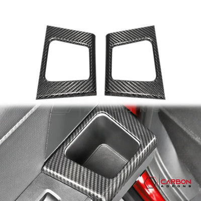 Real Carbon Fiber Rear Door Storage Frame Covers for 2021+ Ford F-150