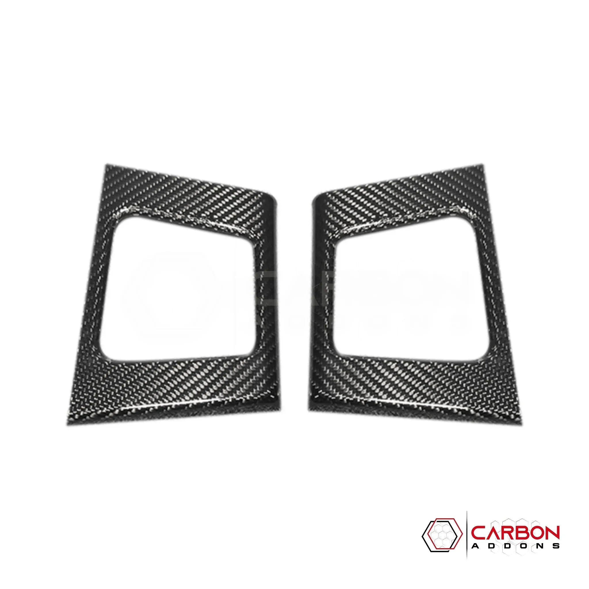 Real Carbon Fiber Rear Door Storage Frame Covers for 2021+ Ford F-150