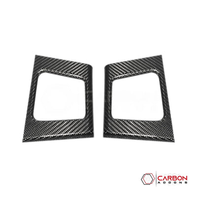 Real Carbon Fiber Rear Door Storage Frame Covers for 2021+ Ford F-150