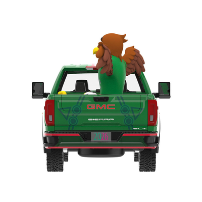2022 GMC Sierra 3500 HD Pickup Truck Green with Mexican Soccer Graphics with Eagle Figure "International Soccer Celebration '26" Series 1/64 Diecast Model Car