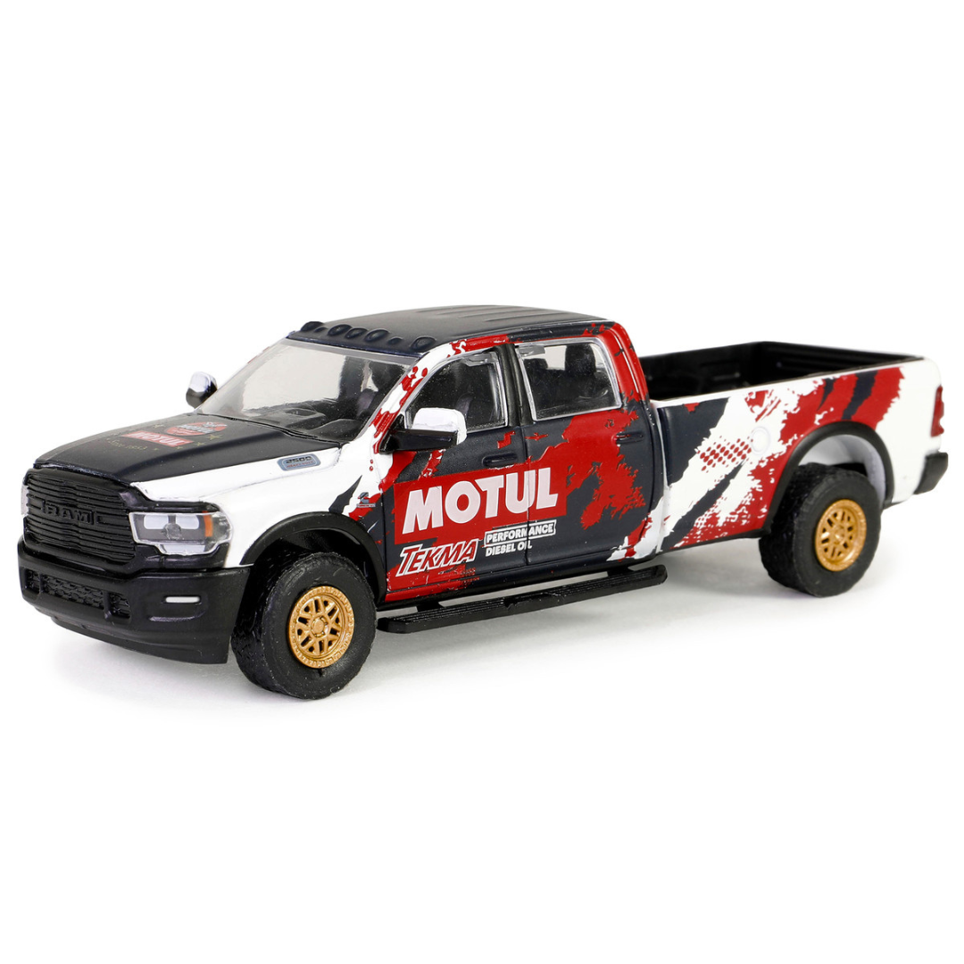 2022 Ram 2500 Pickup Truck "MOTUL Tekma Performance Diesel Oil" White and Black with Graphics "Hobby Exclusive" Series 1/64 Diecast Model Car