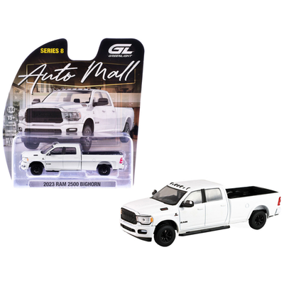 2023 Ram 2500 Bighorn Pickup Truck White "Auto Mall" Series 8 1/64 Diecast Model Car