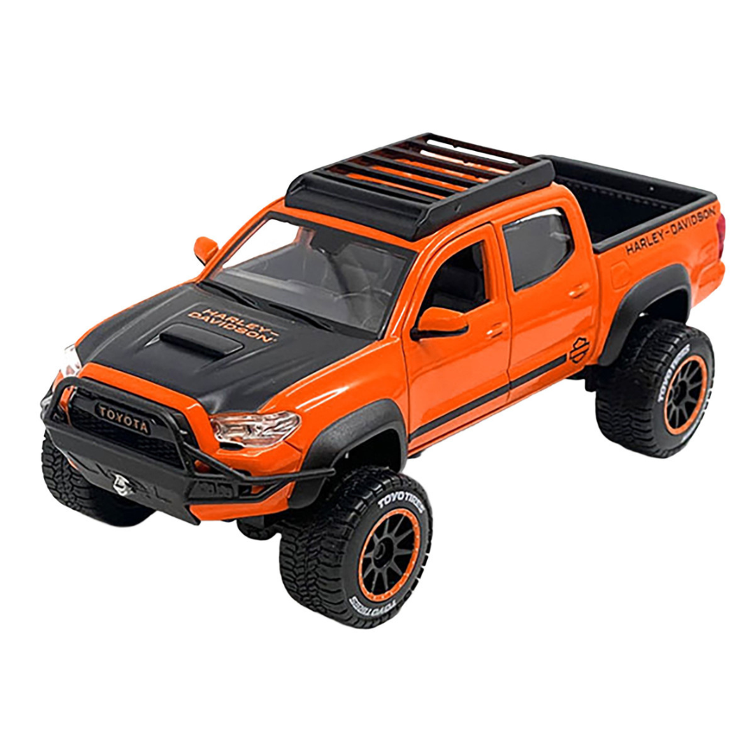 2023 Toyota Tacoma TRD Pro Pickup Truck "Harley Davidson" Orange and Black with Roof Rack "H-D Custom" Series 1/24 Diecast Model Car