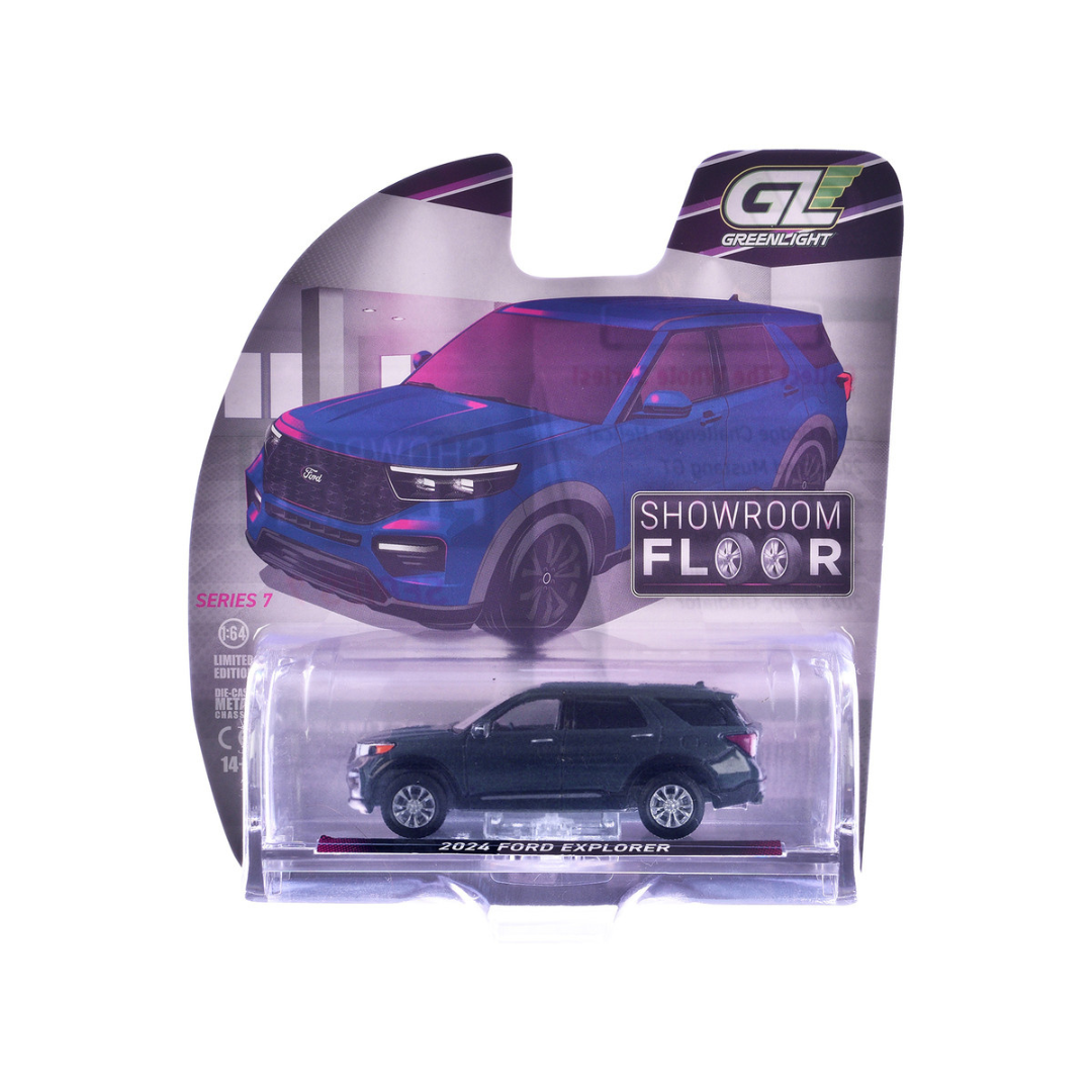 2024 Ford Explorer Stone Blue "Showroom Floor" Series 7 1/64 Diecast Model Car