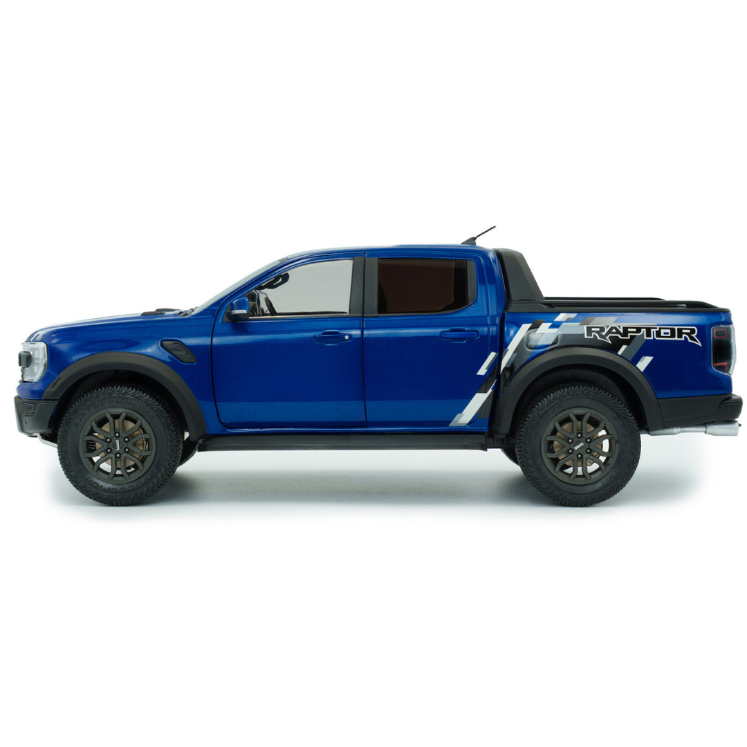 2024 Ford Ranger Raptor Pickup Truck Blue Lightning Metallic 1/18 Diecast Model Car