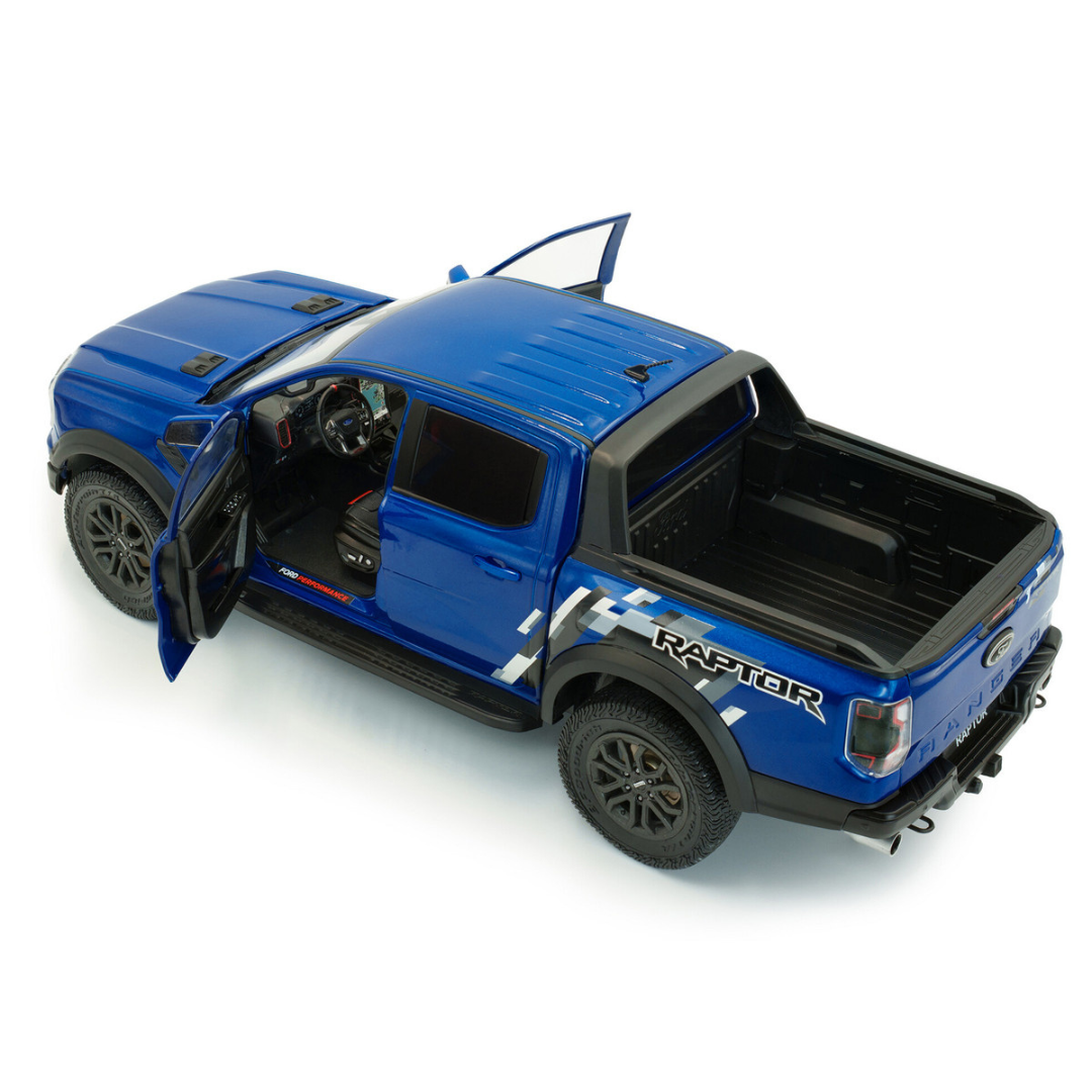 2024 Ford Ranger Raptor Pickup Truck Blue Lightning Metallic 1/18 Diecast Model Car