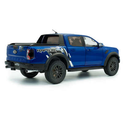 2024 Ford Ranger Raptor Pickup Truck Blue Lightning Metallic 1/18 Diecast Model Car