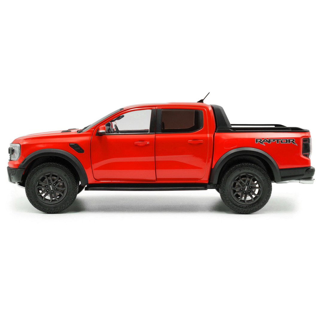 2024 Ford Ranger Raptor Pickup Truck Orange Red 1/18 Diecast Model Car