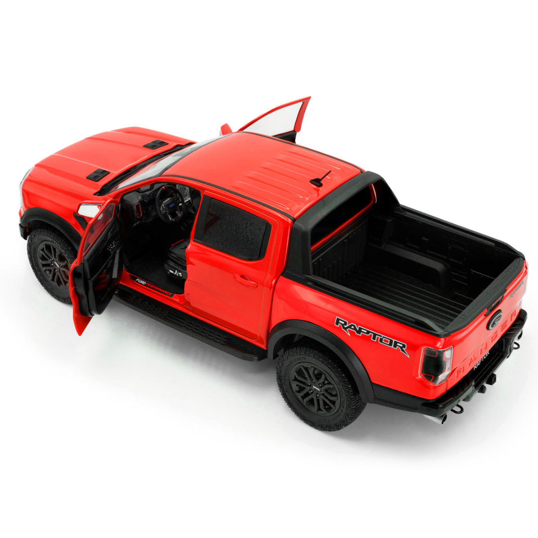 2024 Ford Ranger Raptor Pickup Truck Orange Red 1/18 Diecast Model Car