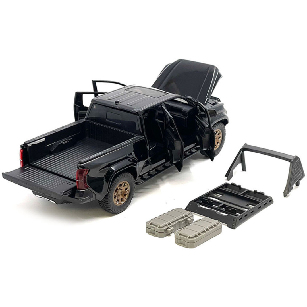 2024 Toyota Tacoma Trailhunter Edition Pickup Truck Black 1/24 Diecast Model Car