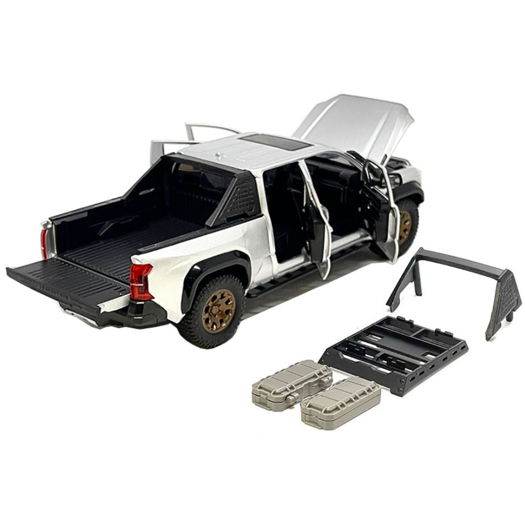 2024 Toyota Tacoma Trailhunter Edition Pickup Truck Silver Metallic 1/24 Diecast Model Car