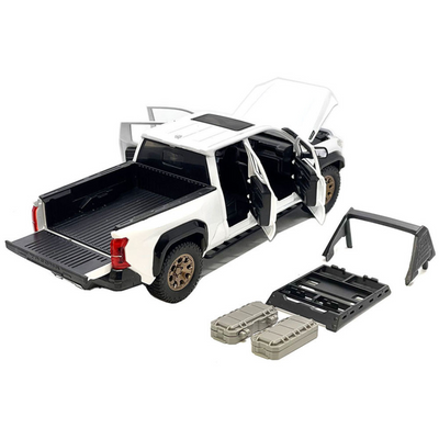 2024 Toyota Tacoma Trailhunter Edition Pickup Truck White Metallic 1/24 Diecast Model Car