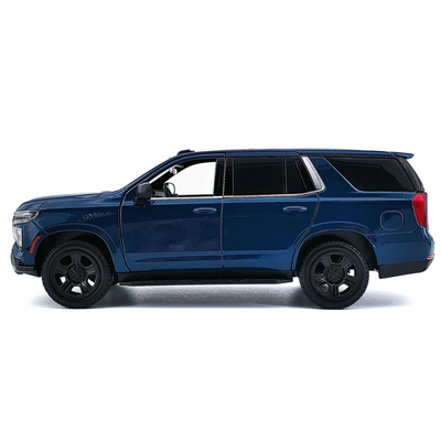 2025 Chevrolet Tahoe PPV Dark Blue "Custom Builder's Kit - Law Enforcement and Public Service" Series 1/24 Diecast Model Car