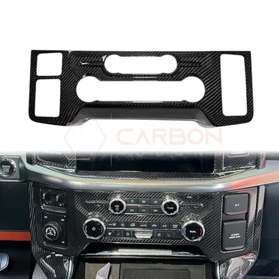 Real Carbon Fiber Climate Control Panel Trim Cover for 2021+ Ford F-150
