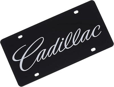 Cadillac Script Acrylic License Plate
