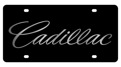 Cadillac Script Acrylic License Plate
