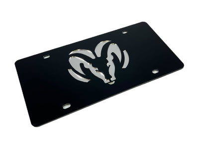 Ram Head Acrylic License Plate