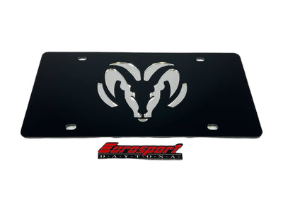 Ram Head Acrylic License Plate