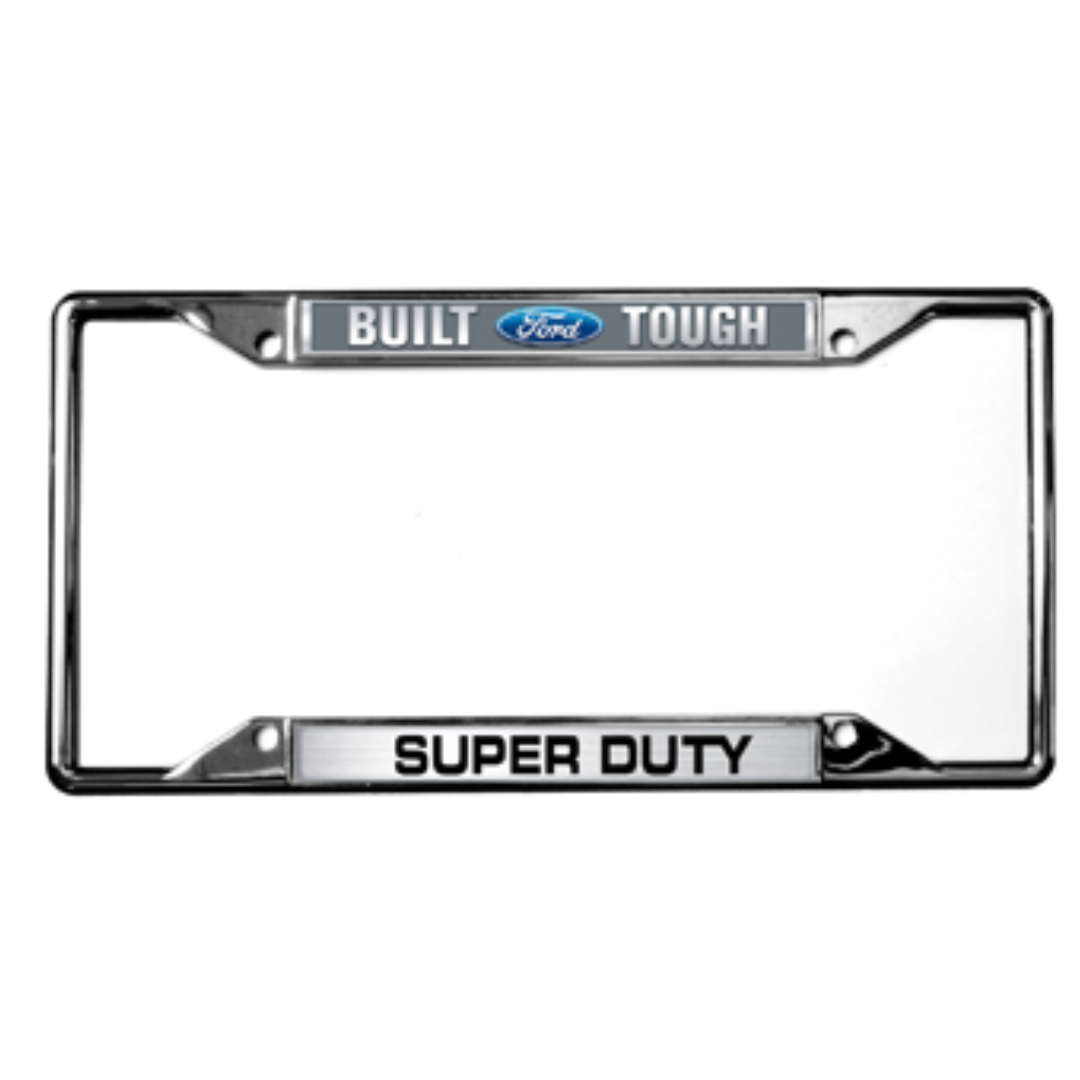Ford Built Ford Tough Super Duty Chrome License Plate Frame