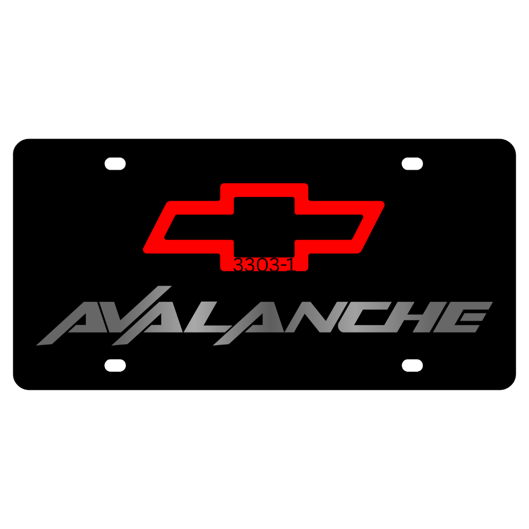 Chevrolet Avalanche Carbon Steel License Plate