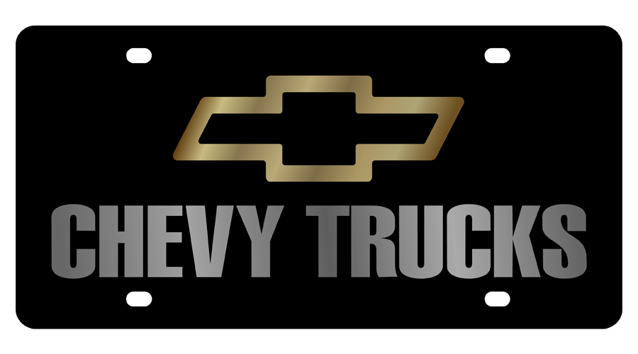 Chevrolet Trucks Carbon Steel License Plate