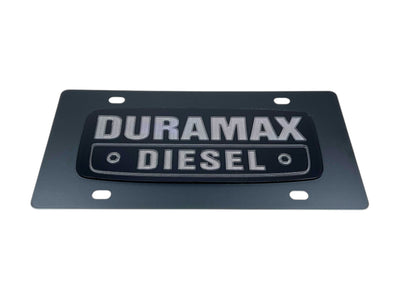 Duramax Diesel Blacked Out Carbon Steel License Plate