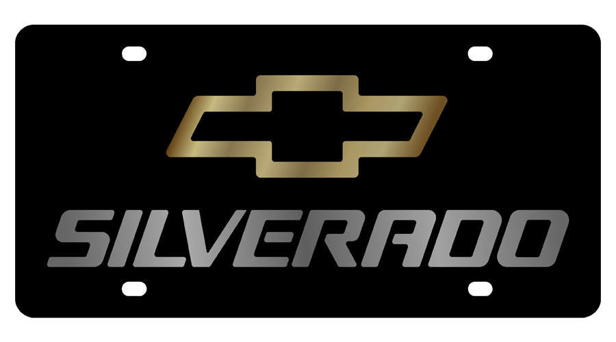 Chevrolet Silverado Carbon Steel License Plate