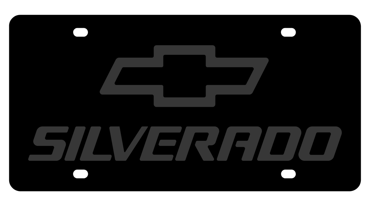 Chevrolet Silverado Carbon Steel License Plate