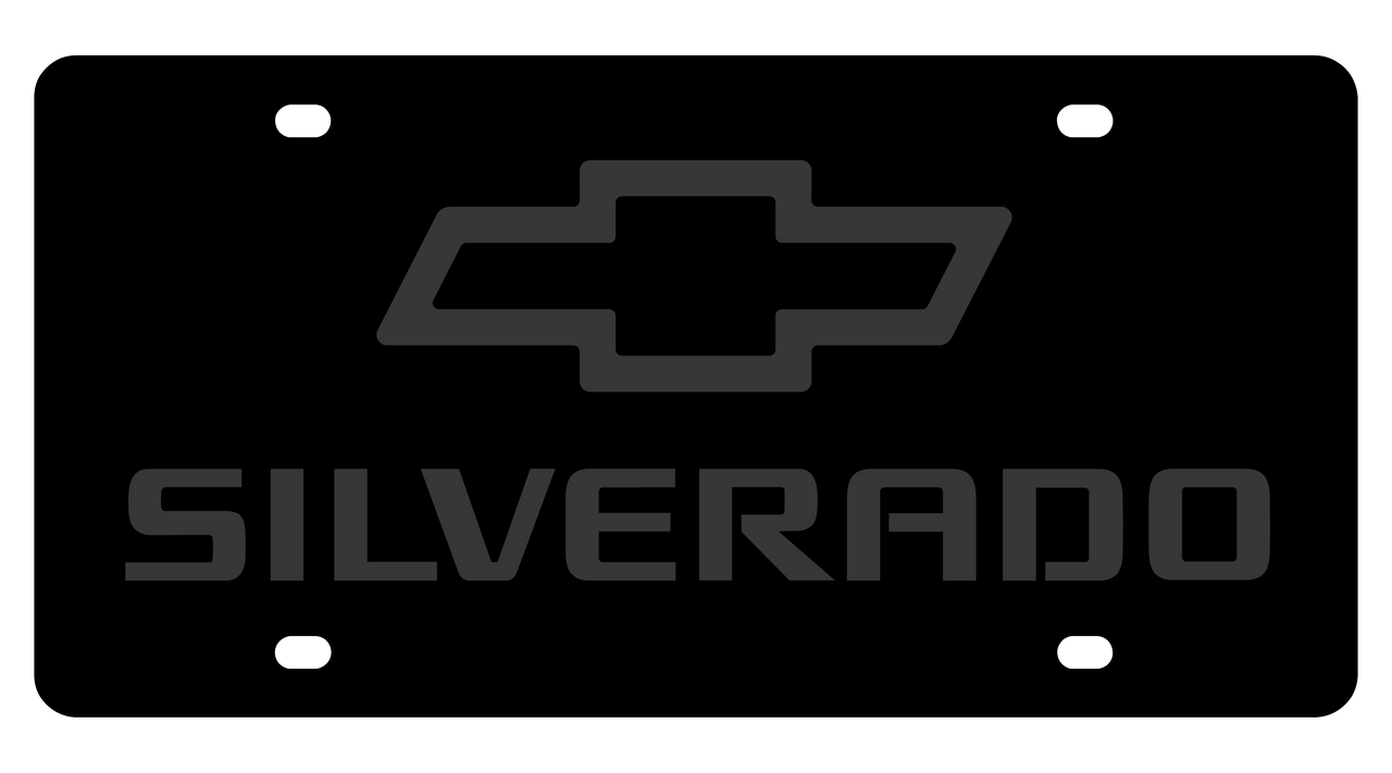 Chevrolet Silverado Carbon Steel License Plate