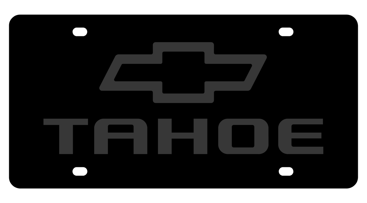 Chevrolet Tahoe Blacked Out Carbon Steel License Plate