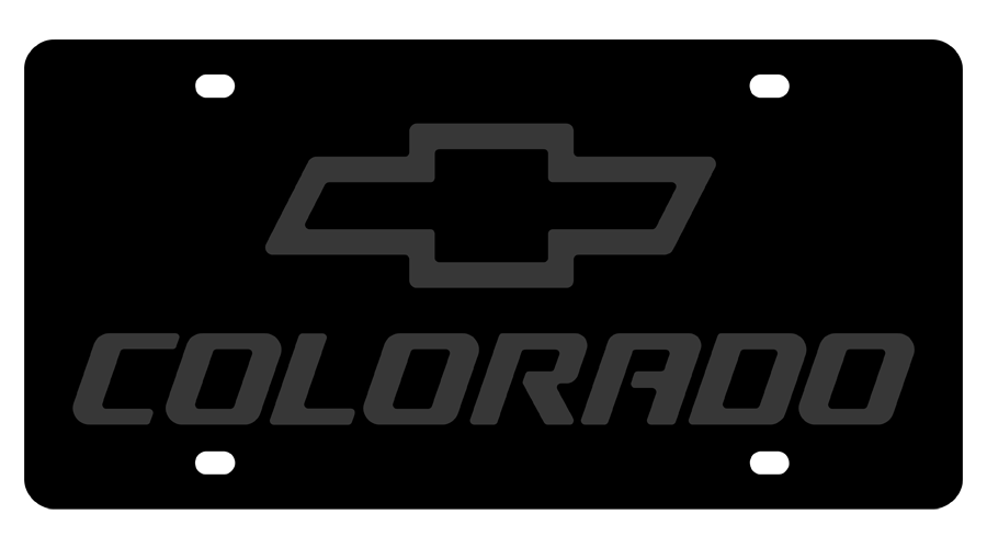 Chevrolet Colorado Blacked Out Carbon Steel License Plate