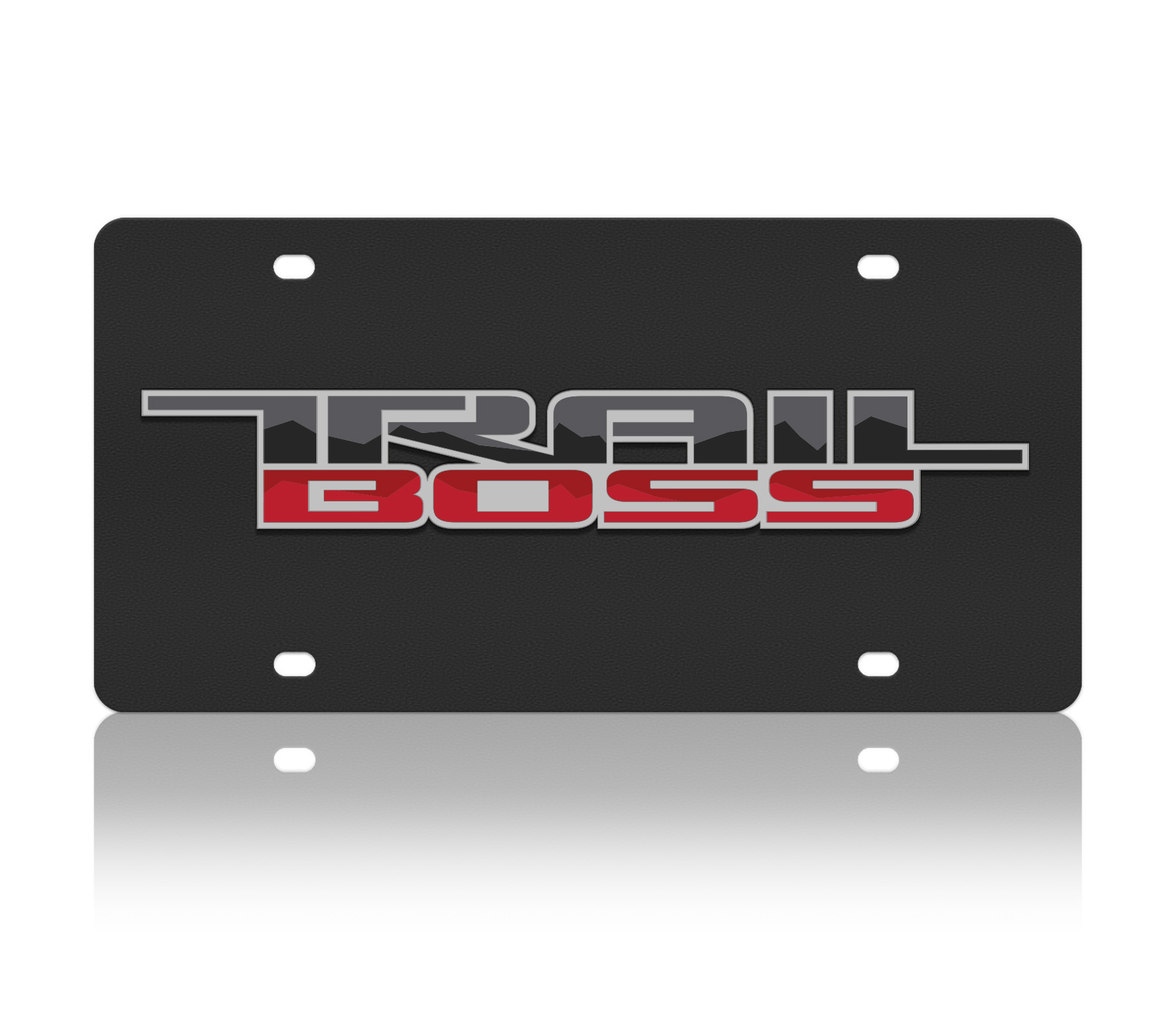 Chevrolet Trail Boss Carbon Steel License Plate