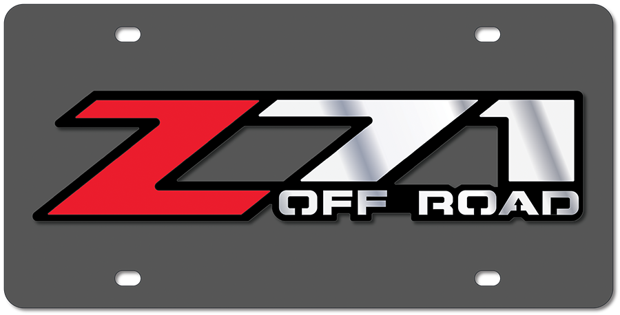 Chevrolet Z71 Off Road Carbon Steel License Plate