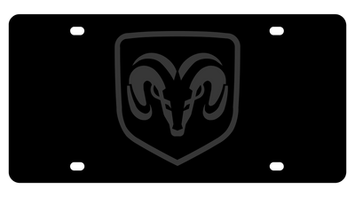 Ram Head Carbon Steel License Plate