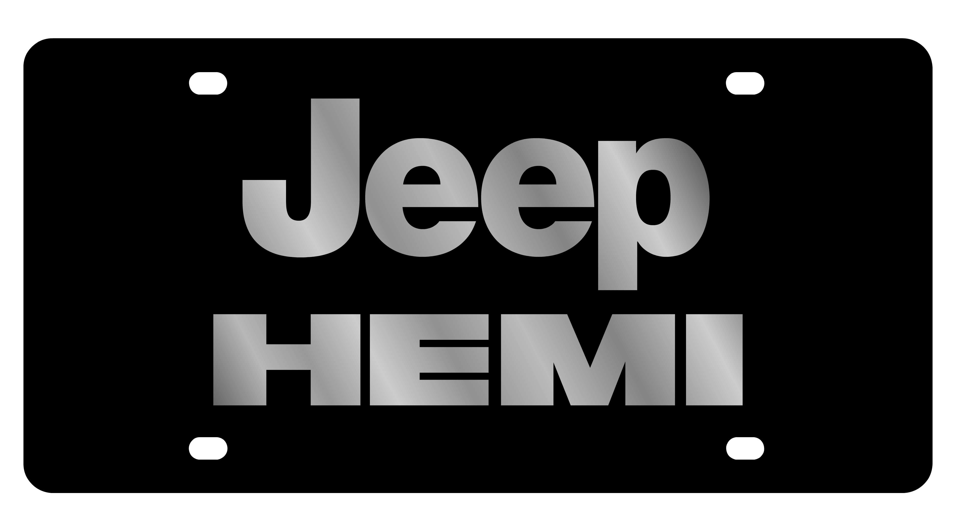 Jeep HEMI Carbon Steel License Plate