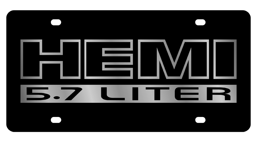 2006 Dodge HEMI 5.7 Carbon Steel License Plate