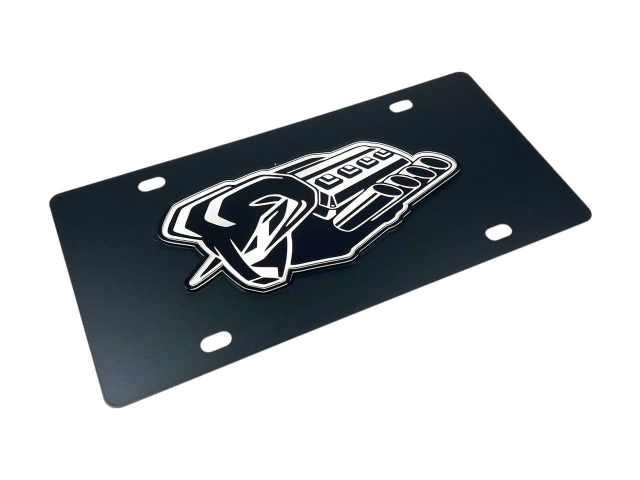 Ram Hemi Badge of Protest Carbon Steel License Plate
