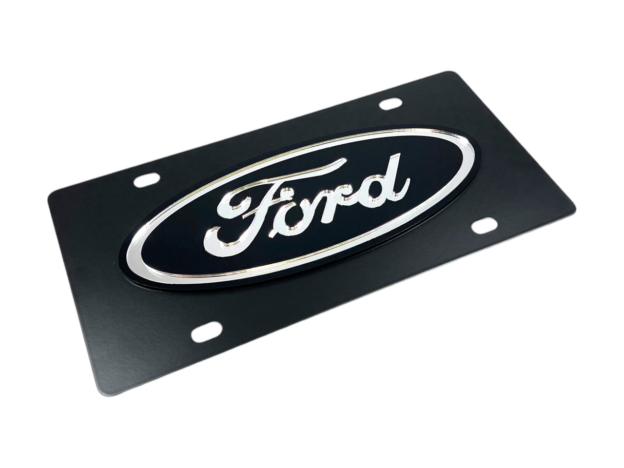 Ford Oval Carbon Steel License Plate