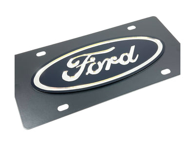 Ford Oval Carbon Steel License Plate