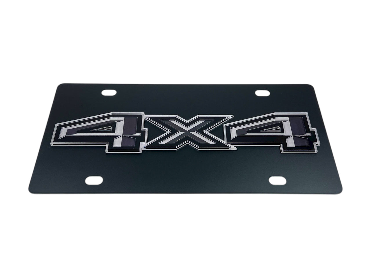 Ford 4X4 Blacked Out Carbon Steel License Plate