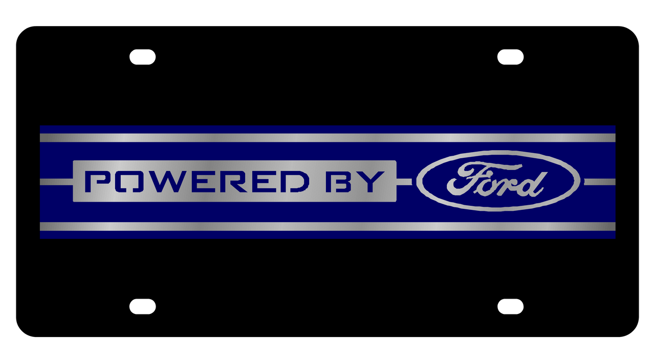 Powered By Ford Carbon Steel License Plate