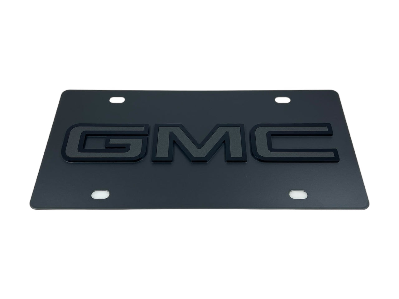 GMC Blacked Out Carbon Steel License Plate