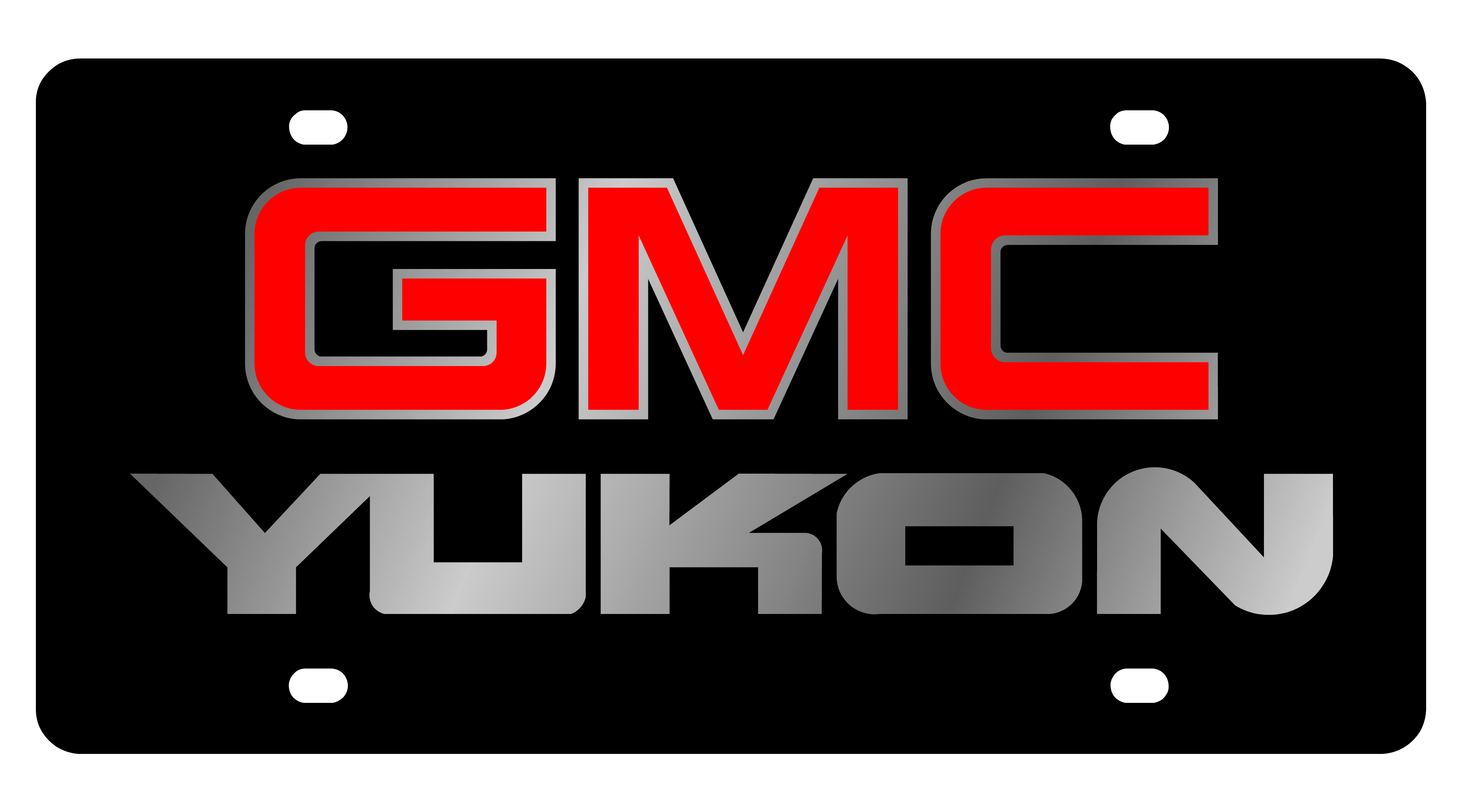GMC Yukon Carbon Steel License Plate